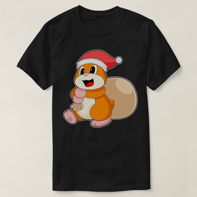 Camiseta Hamster Sack de Natal (Frente do Design)
