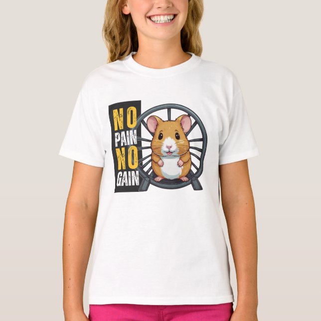 Camiseta Hamster, sem dor, sem mais (Frente)