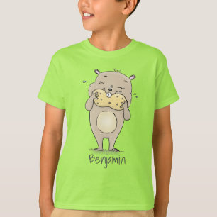 Camiseta Hamster sorridente bonito com desenho animado de a