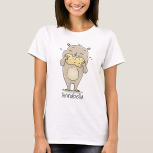 Camiseta Hamster sorridente e bonito com desenho animado de