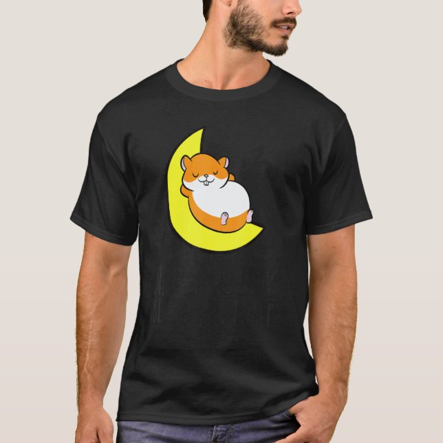 Camiseta Hamster Tired Nap All Day Sleep All Night Cute Ham (Frente)
