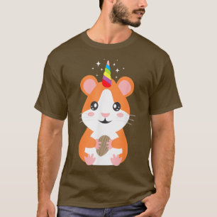 Camiseta Hamster Unicorn Engraçado Hamster Fantasy