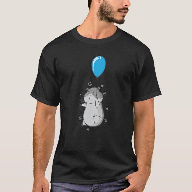 Camiseta Hamster with Balloon Rodent Pet (Frente)