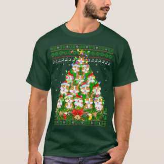 Camiseta Hamster Xmas Lighting Tree Papais noeis Hamster Ug