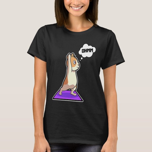 Camiseta Hamster Yoga Poses Sport Gymnastics Ohm Heartbeat  (Frente)