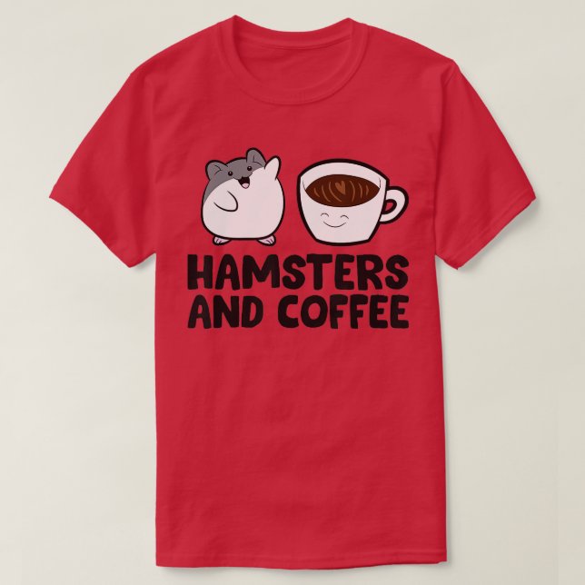 Camiseta Hamsters E Café (Frente do Design)