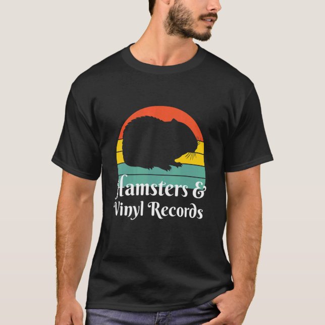 Camiseta Hamsters E Discos De Vinil (Frente)