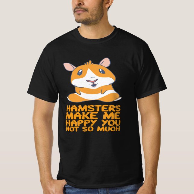 Camiseta Hamsters - Hamsters Me Fazem Feliz (Frente)