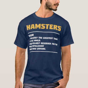 Camiseta Hamsters Noun Definition Guiné Pig Hamster Lover