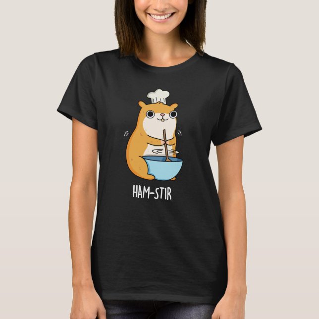 Camiseta Hamstir Funny Chef Hamster Dark BG (Frente)