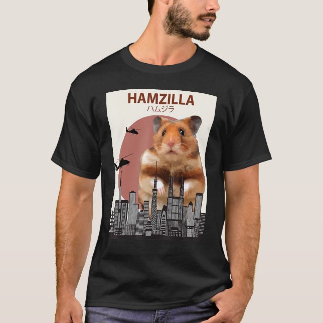 Camiseta Hamzilla De Hamster - Bonita Para Hamster (Frente)