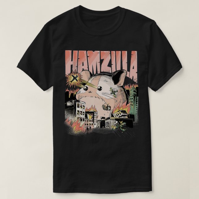 Camiseta HAMZILLA Ouro sírio Roborovski Campbells Dwarf (Frente do Design)