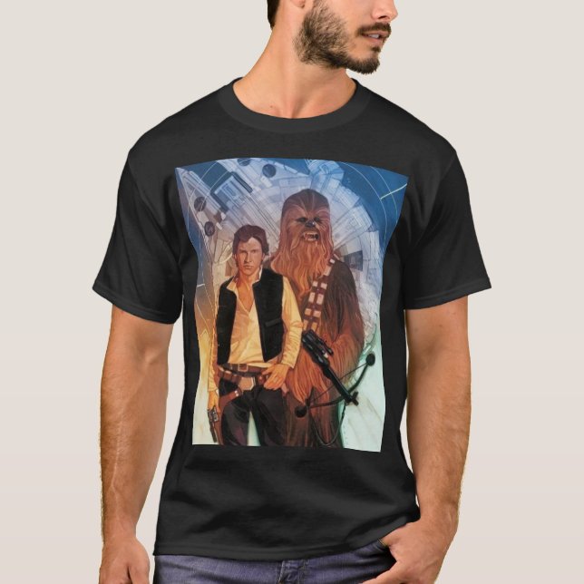 Camiseta Han Solo & Chewbacca – Millennium Falcon Crew (Frente)