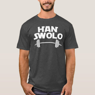 Camiseta Han Swolo Gym Pesando Engraçado Boxy