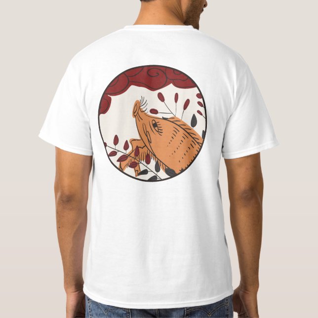 Camiseta Hanafuda "Hagi-ni-inoshishi" (Verso)