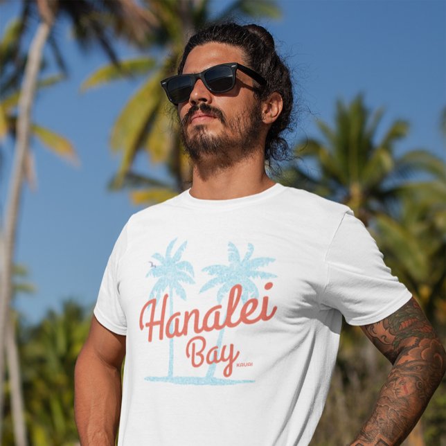 Camiseta Hanalei Bay Hawaii Island de Kauai Retro Souvenir (Criador carregado)