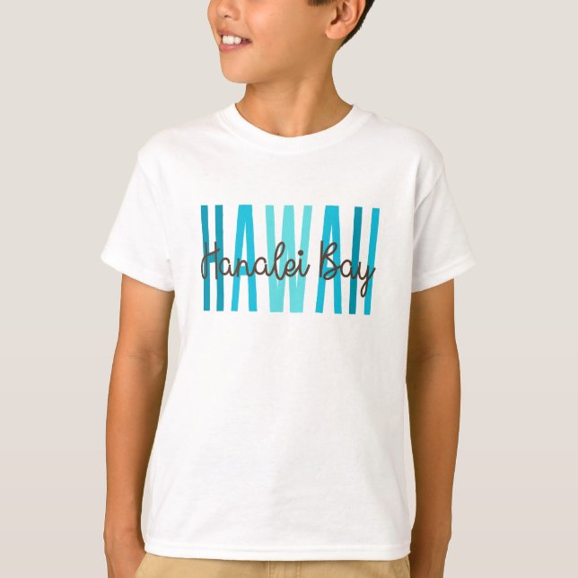 Camiseta Hanalei Bay Hawaii (Oceano) (Frente)