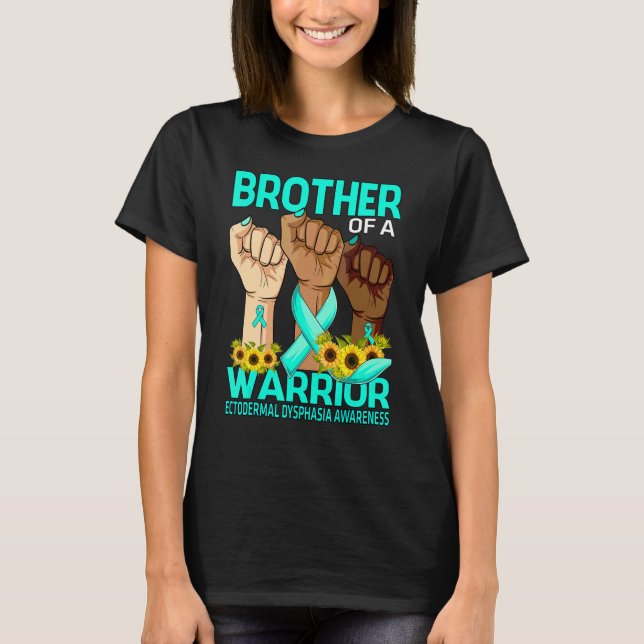 Camiseta Hand Brother Of A Warrior Ectodermal Dysphasia Awa (Frente)