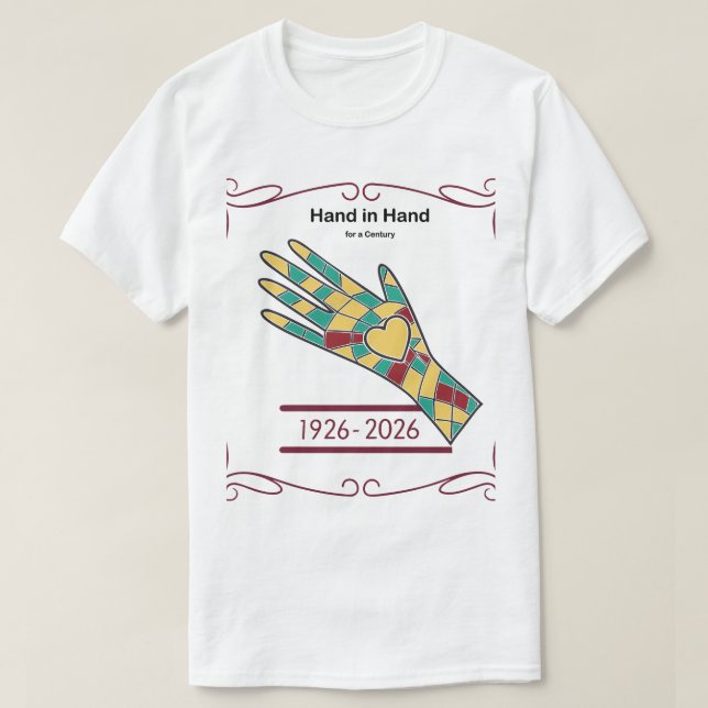 Camiseta Hand in Hand for a Century Black History Mosaic Sh (Frente do Design)