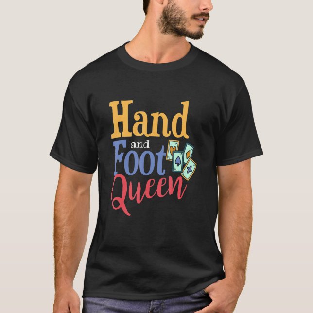 Camiseta Hand Queen funny Card Game Player Poker Euchre Gam (Frente)