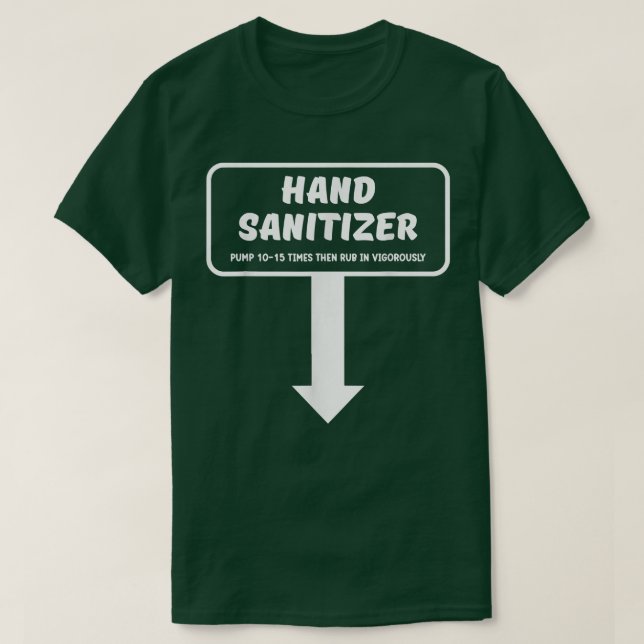 Camiseta Hand Sanitizer Engraçado Adulto Humor Natal Naugh (Frente do Design)