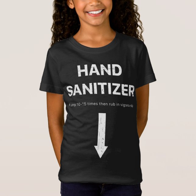 Camiseta Hand Sanitizer humor engraçado para adultos signif (Frente)