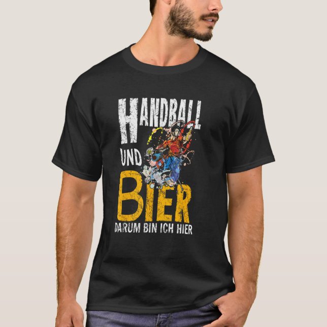 Camiseta Handball E Beer Darum Caixa Ich Hier Trainer Beach (Frente)