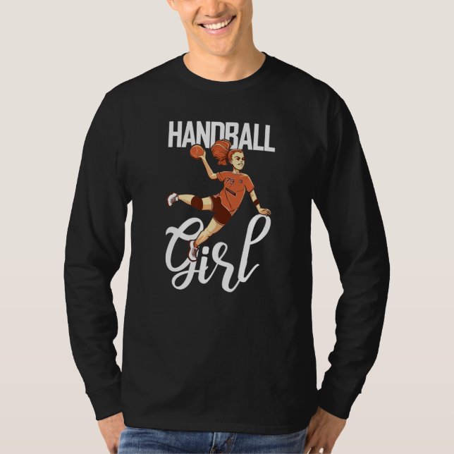 Camiseta Handball Player Handball Ball Outfit Handball Girl (Frente)