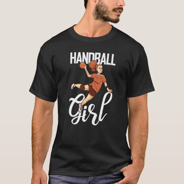 Camiseta Handball Player Handball Ball Outfit Handball Girl (Frente)