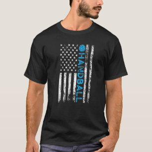 Camiseta Handball Vintage EUA Flag Handball USA Pa