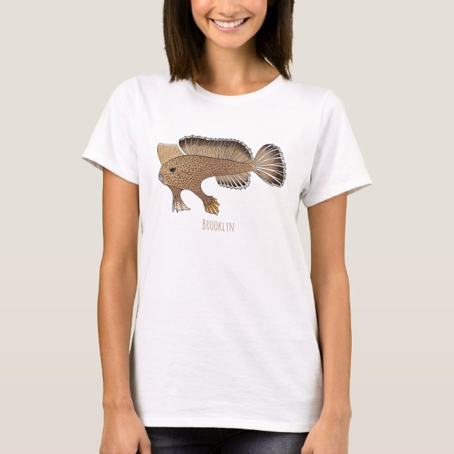Camiseta Handfish cartoon illustration (Frente)