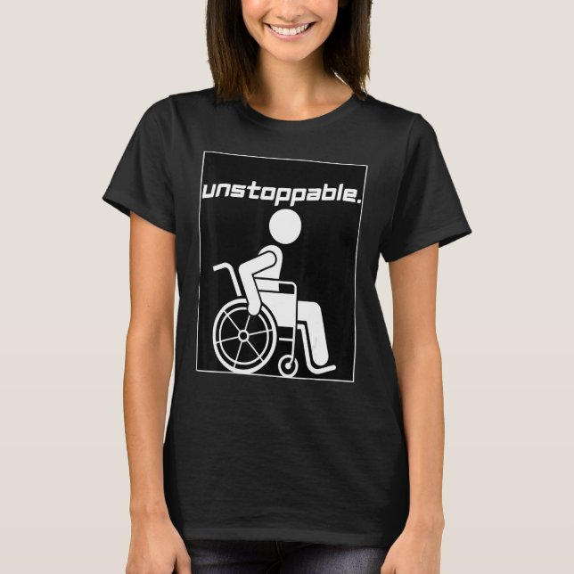 Camiseta Handicap Disabled Person Graphic Motivation Unstop (Frente)