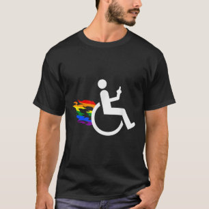 Camiseta Handicap Engraçado Deficiente Lésbica Amputada Lgb