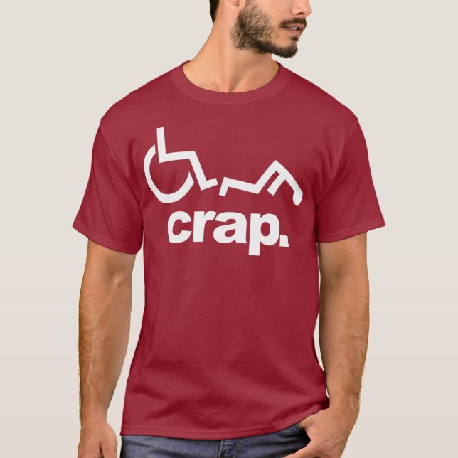 Camiseta Handicap Wheelchair Funny Wheelchair Fall (Frente)