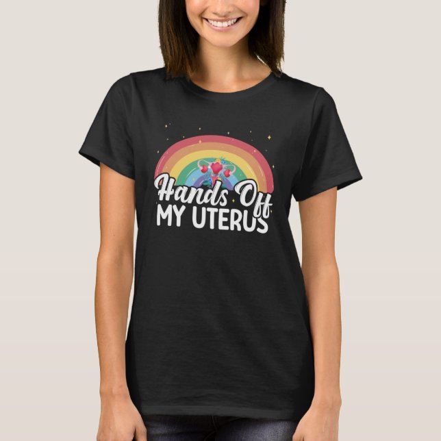 Camiseta Hands Off My Uterus Hysterectomy Recovery Products (Frente)