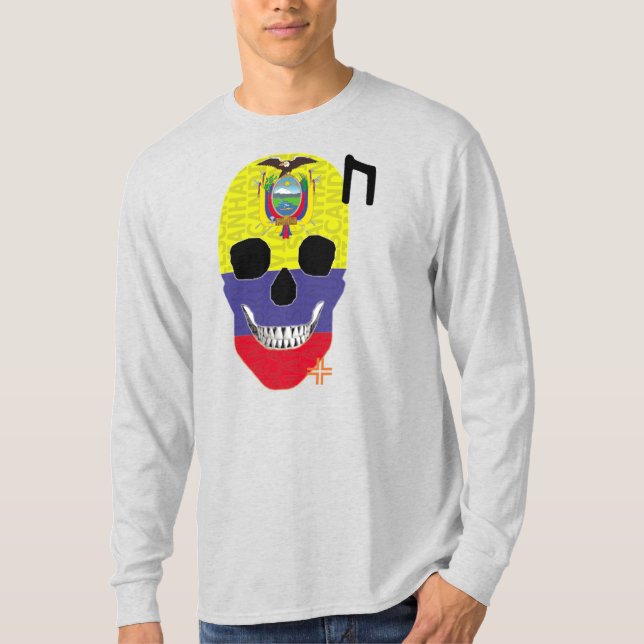 Camiseta HANDSKULL Equador T-Shirt B2 de longa distância (Frente)