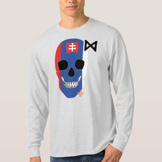 Camiseta HANDSKULL Eslováquia T-Shirt B2 de longa distância (Frente)