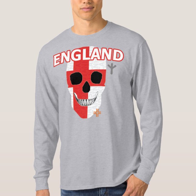 Camiseta HANDSKULL Inglaterra T-Shirt B2 de longa distância (Frente)