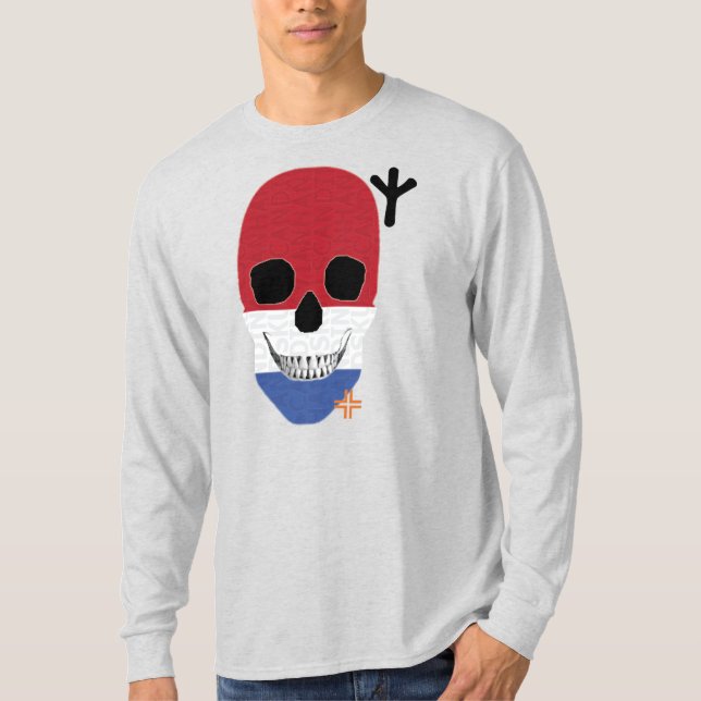 Camiseta HANDSKULL Países Baixos T-Shirt B2 de longa distân (Frente)