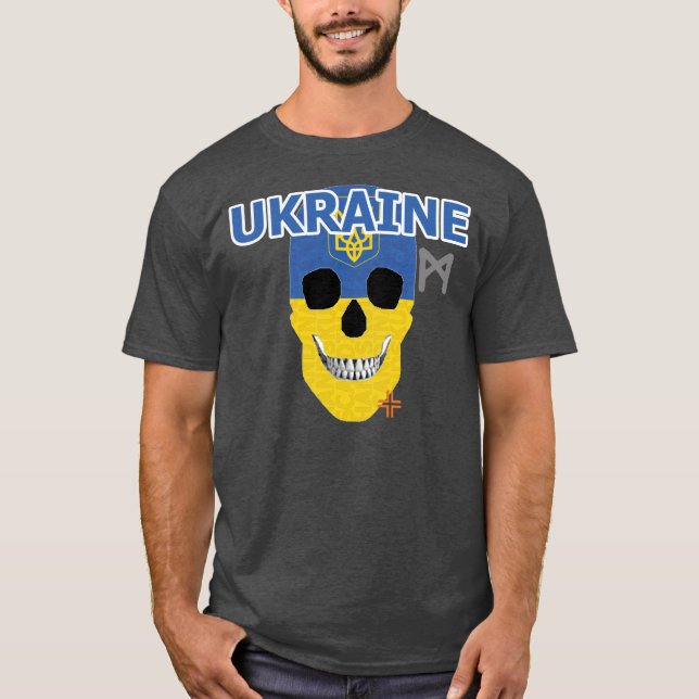 camiseta HANDSKULL Ucrânia básica B2 (Frente)