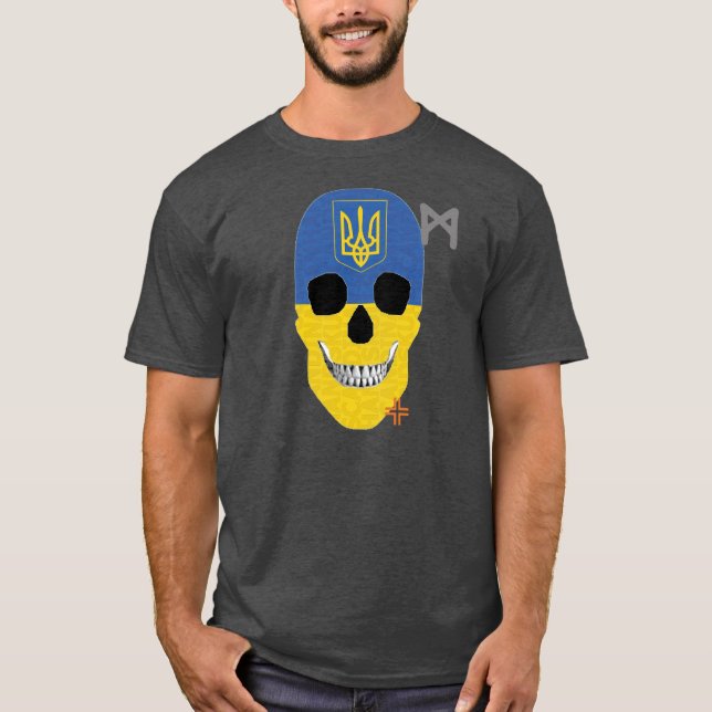 camiseta HANDSKULL Ucrânia básica B2 (Frente)