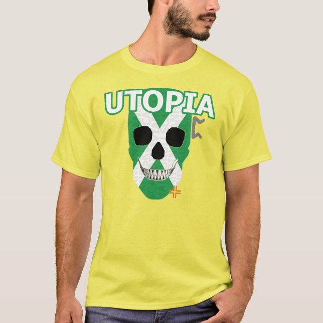 Camiseta HANDSKULL Utopia básica B2 (Frente)
