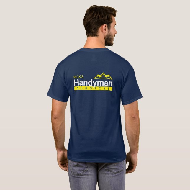 Camiseta Handyman Business Mens T-Shirt - Empresa doméstica (Parte Traseira Completa)