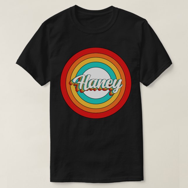 Camiseta Haney Name Shirt Vintage Haney Circle (Frente do Design)
