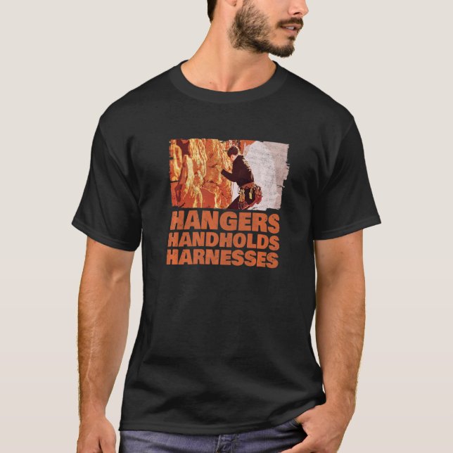 Camiseta Hangers Manipula Harness Rock Escalando Montanha (Frente)