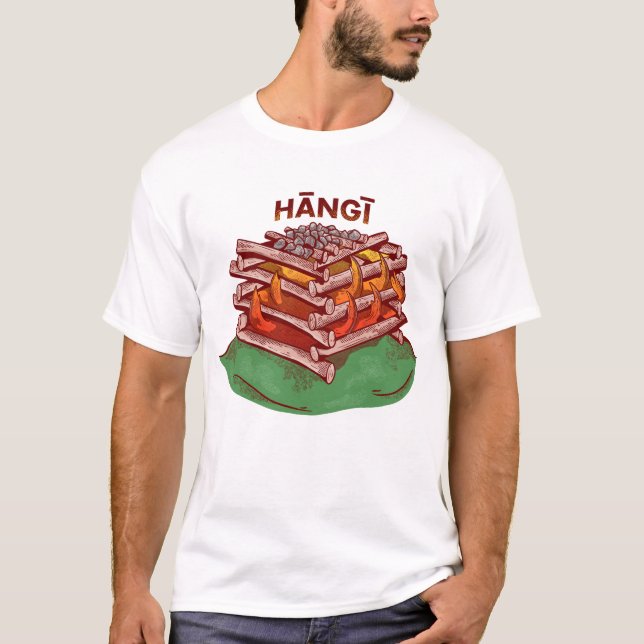 Camiseta Hangi Maori Comida Kai (Frente)