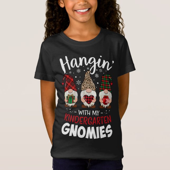 Camiseta Hangin com o meu treinador de natal Gnomie (Frente)