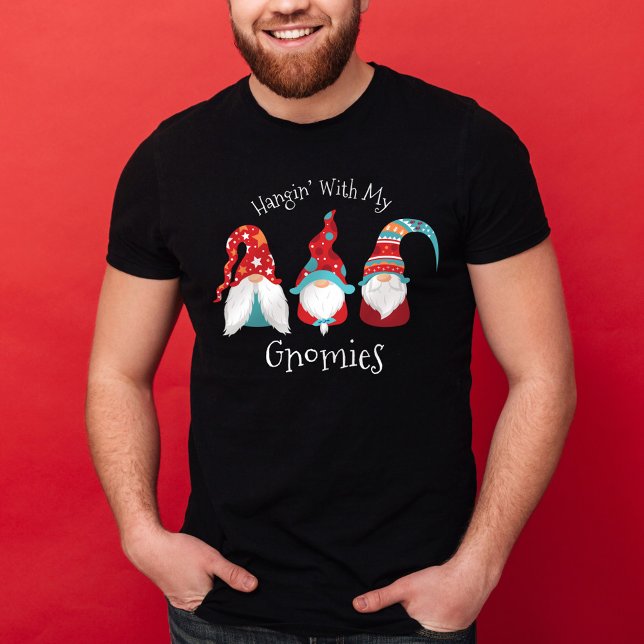 Camiseta Hangin com os meus Gnomies Engraçado Feriado Moder (Criador carregado)