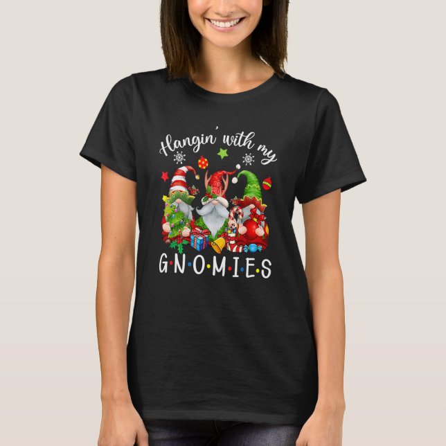Camiseta Hangin' With My Gnomies  Gnomes Merry Christmas 1 (Frente)