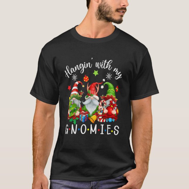 Camiseta Hangin' With My Gnomies  Gnomes Merry Christmas 13 (Frente)